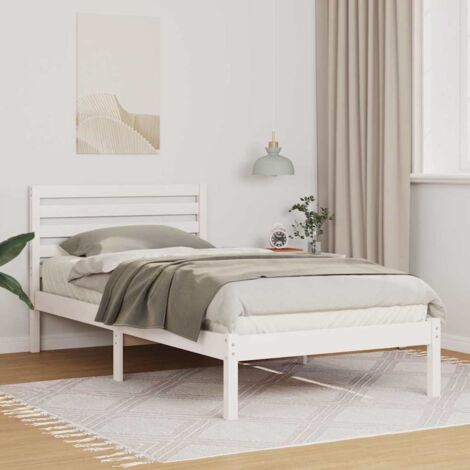 Estructura de cama 75 x 190 cm Madera maciza de pino