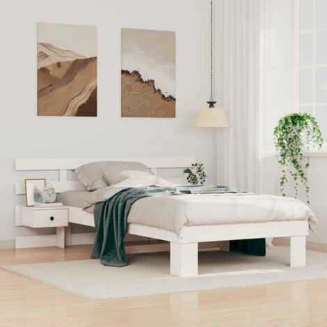 Estructura de cama 90 x 190 cm Madera maciza de pino