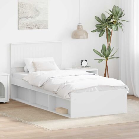 Estructura de cama 90 x 200 cm Madera de pino macizo