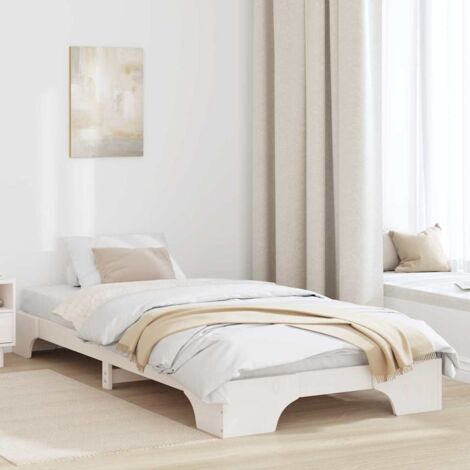 Estructura de cama  90 x 200 cm Madera maciza de pino