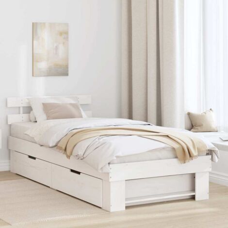 Estructura de cama  90 x 200 cm Madera maciza de pino