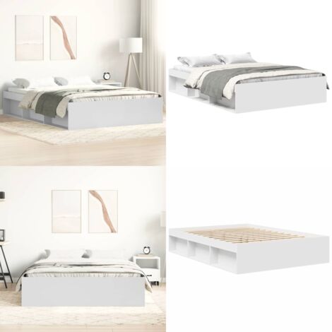 Estructura de cama blanca 160x200 cm - Estructura de cama - Cama moderna