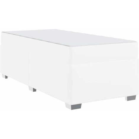 Estructura de cama Blanco 100 x 200 cm Cuero sintético