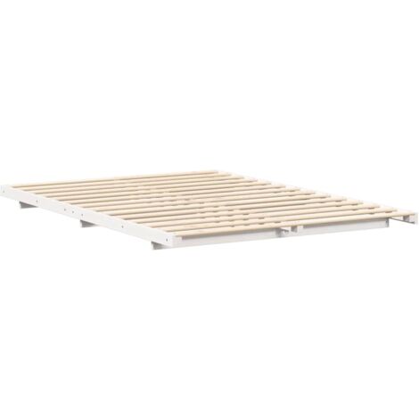 Estructura de cama Blanco 160 x 220 cm Madera maciza de pino vidaXL