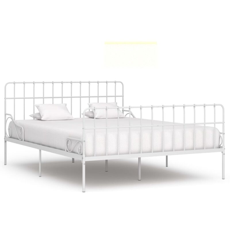 

Estructura de Cama con Somier Metal Blanco 180x200 cm - Blanco - Vidaxl