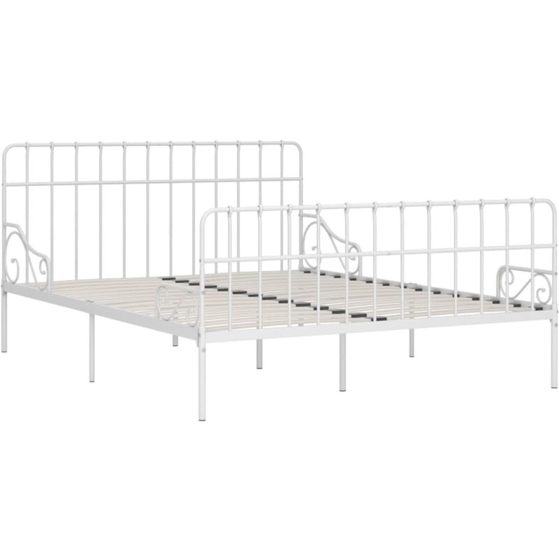 

Estructura de Cama con Somier Metal Blanco 200x200 cm - Blanco - Vidaxl