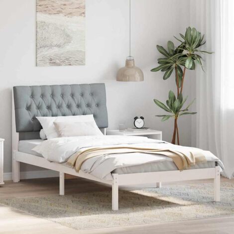 Estructura de Cama con Cabecera Tapizada 100 x 200 cm