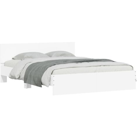 Estructura de cama con cabecero blanca 140x200 cm vidaXL