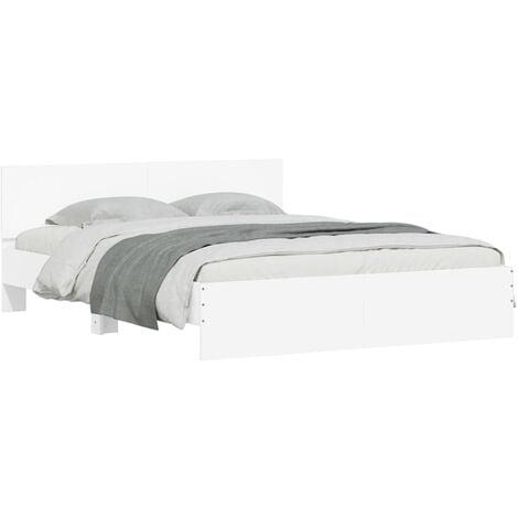 Estructura de cama con cabecero blanca 150x200 cm vidaXL