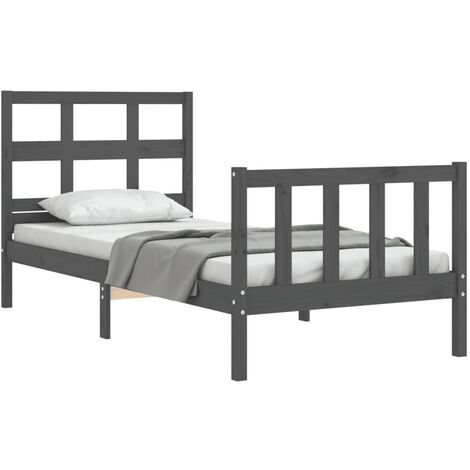 Cama matrimonial Dbiand, Cama contenedor con funda extraíble con cabecero  tapizado y estructura de cama, adecuado para colchón Cm 160x200, Gris