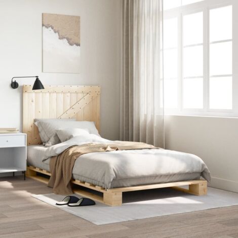 Estructura de cama con cabecero madera maciza pino 100x200 cm vidaXL
