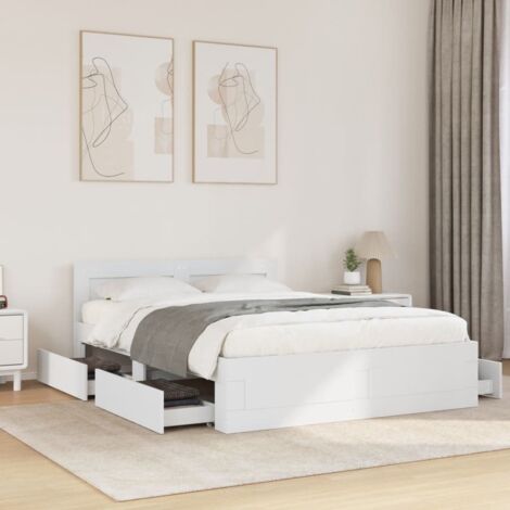Estructura de cama con cabecero sin colchón 120x200 cm