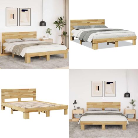Estructura de cama con cabecero sin colchón 135x190 cm - Estructura de cama - Cama con cabecero sin colchón