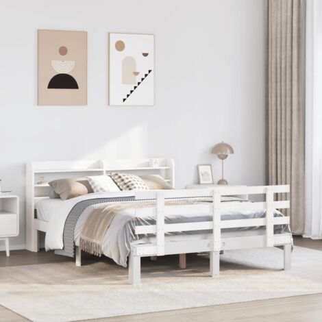 Estructura de cama con cabecero sin colchón  140x190 cm