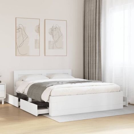 Estructura de cama con cabecero sin colchón  160x200 cm