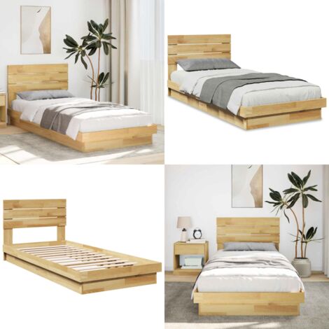 Estructura de cama con cabecero sin colchón 75x190 cm - Estructura de cama - Cabecero de cama