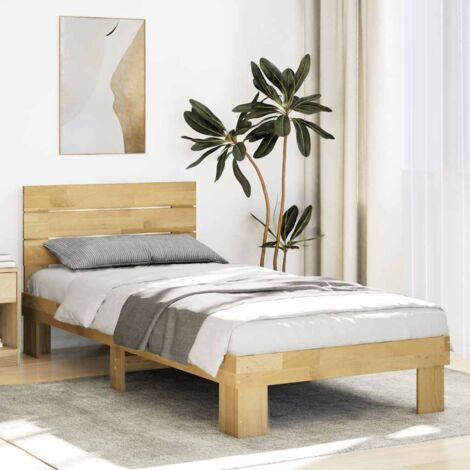 Estructura de cama con cabecero sin colchón 75x190 cm vidaXL