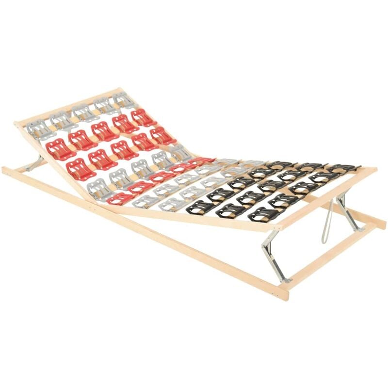 

Estructura de cama con cabezal ajustable 12 listones 80x200 cm