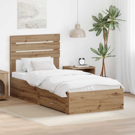 Estructura de cama con cajón con cabecera Madera contrachapada