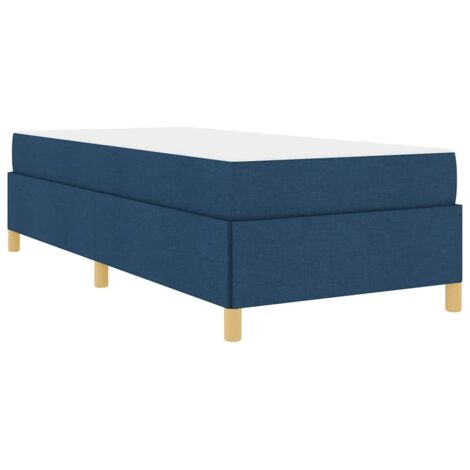 Estructura de cama con colchón Azul 80 x 200 cm tela vidaXL