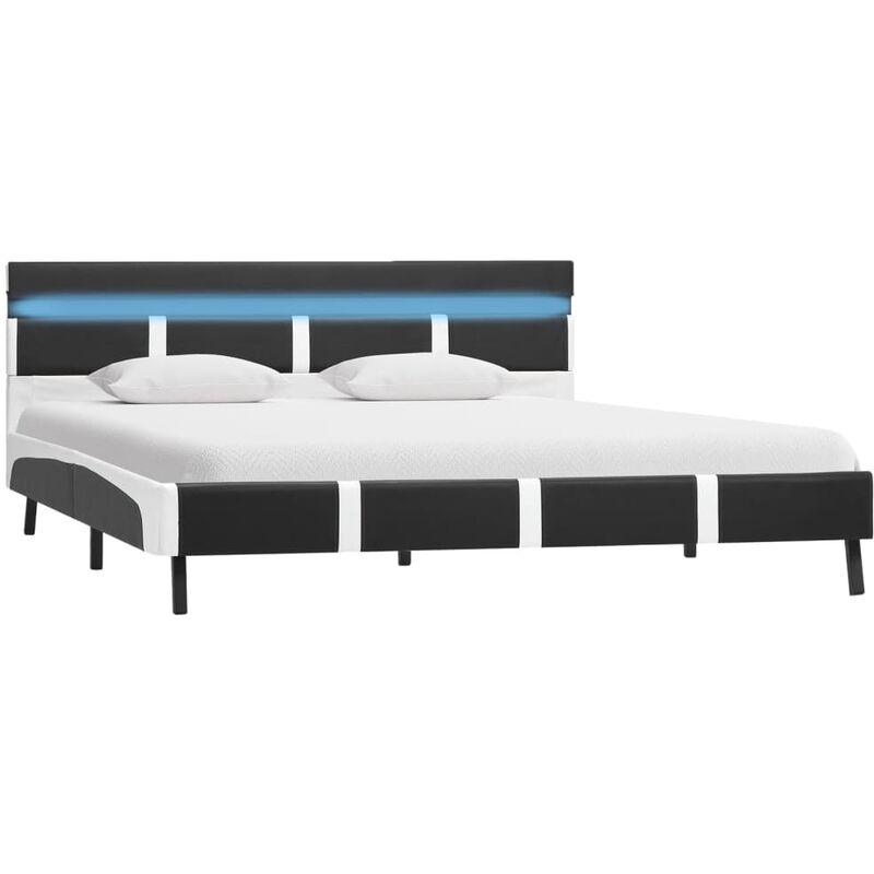 

Estructura de Cama con LED Cuero Sintético Gris 120x200 cm - Gris - Vidaxl