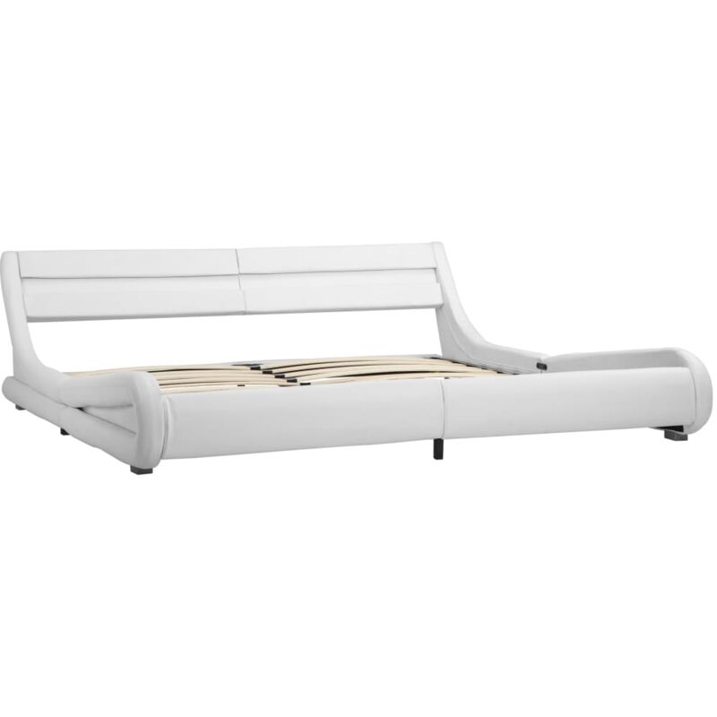 

Estructura de Cama con LED Cuero Sintético Blanco 180x200 cm - Blanco - Vidaxl