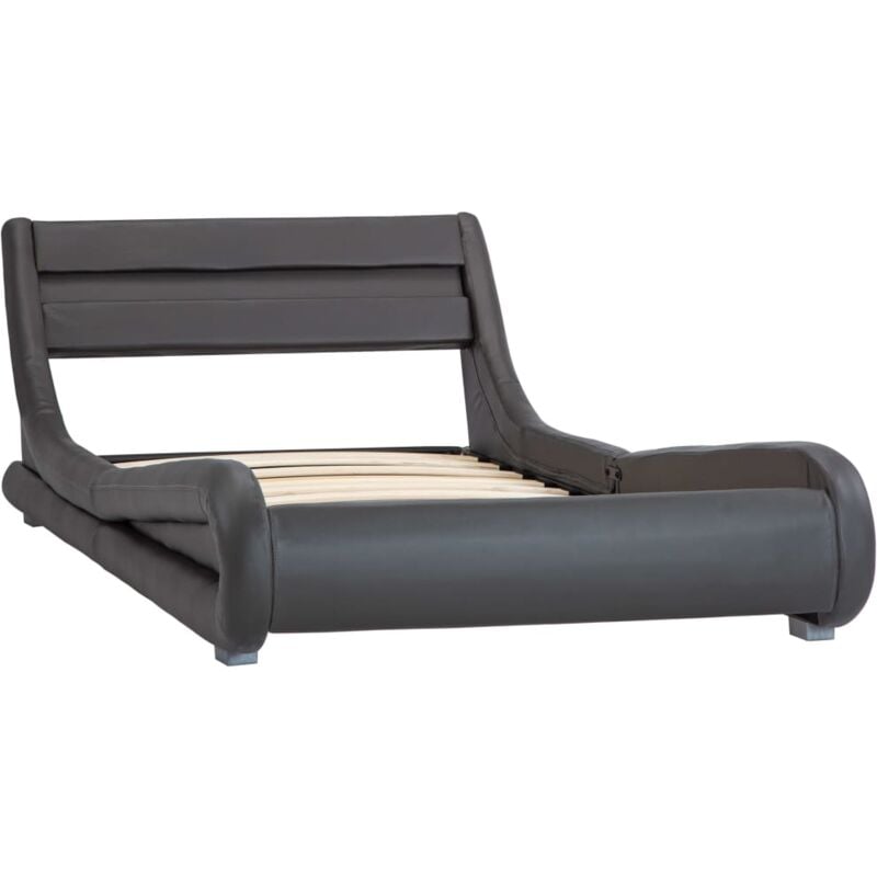 

Estructura de Cama con LED Cuero Sintético Gris 100x200 cm - Gris - Vidaxl