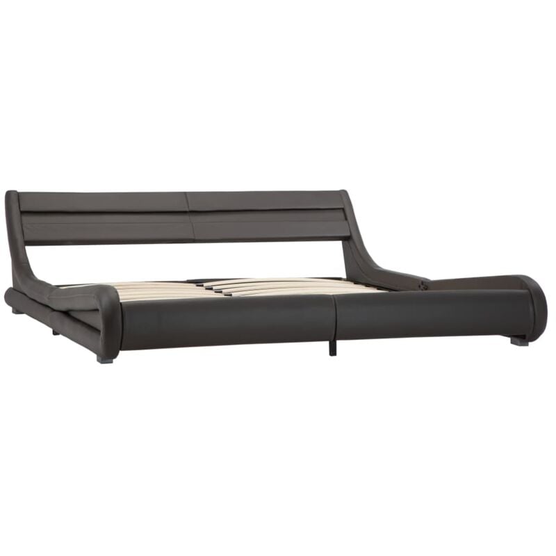 

Estructura de Cama con LED Cuero Sintético Gris 180x200 cm - Gris - Vidaxl
