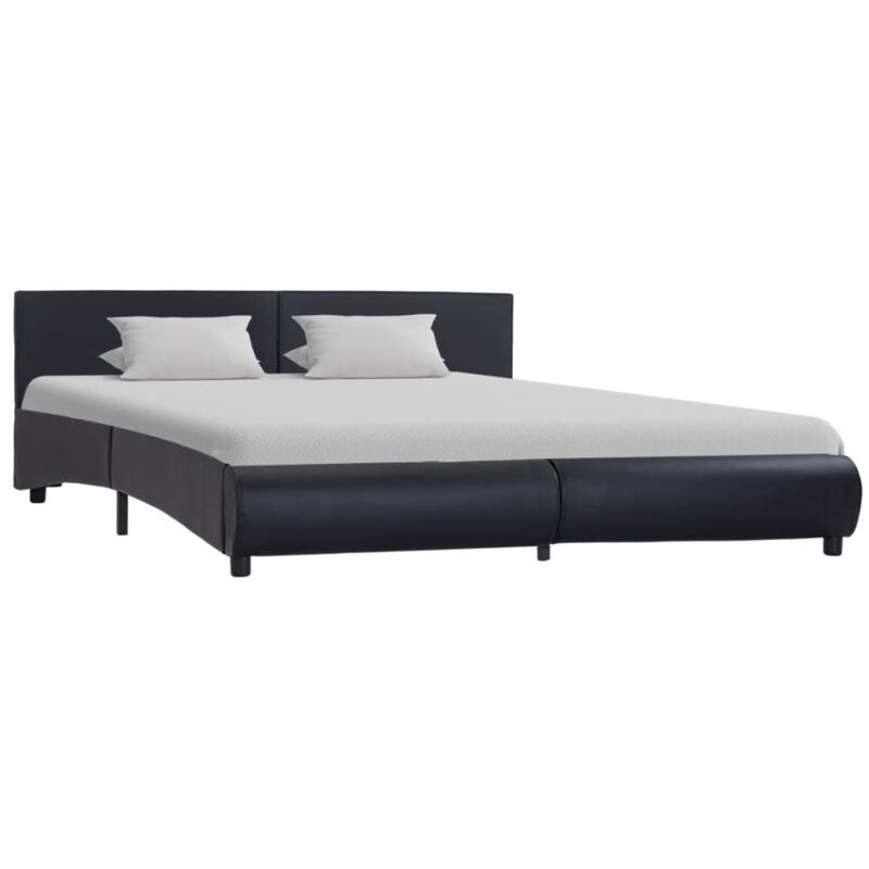 

Estructura de Cama con LED Cuero Sintético Negro 180x200 cm - Negro - Vidaxl