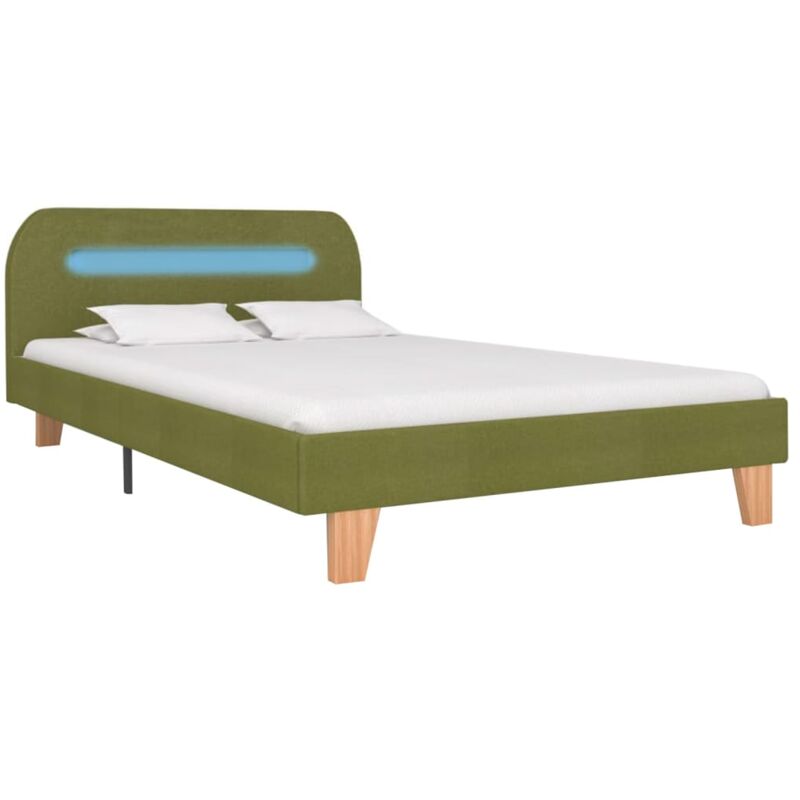 

Estructura de Cama con LED Tela Verde 120x200 cm - Verde - Vidaxl