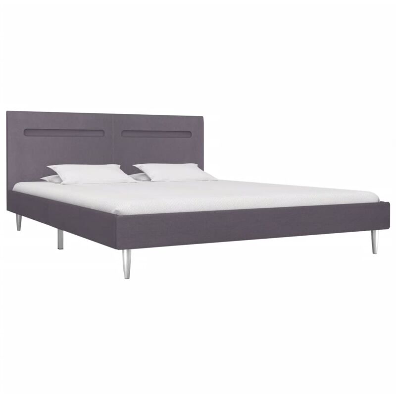 

Estructura de Cama con LED Tela Gris 160x200 cm - Gris - Vidaxl