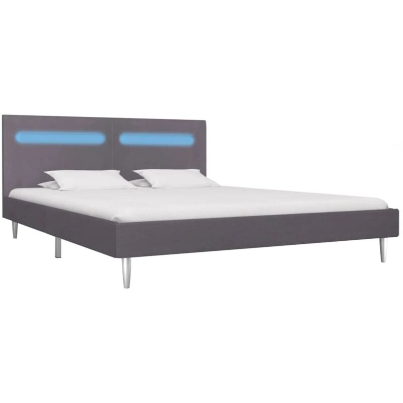 

Estructura de Cama con LED Tela Gris 180x200 cm - Gris - Vidaxl