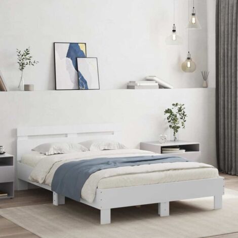 Estructura de cama con LED sin colchón  120x200 cm