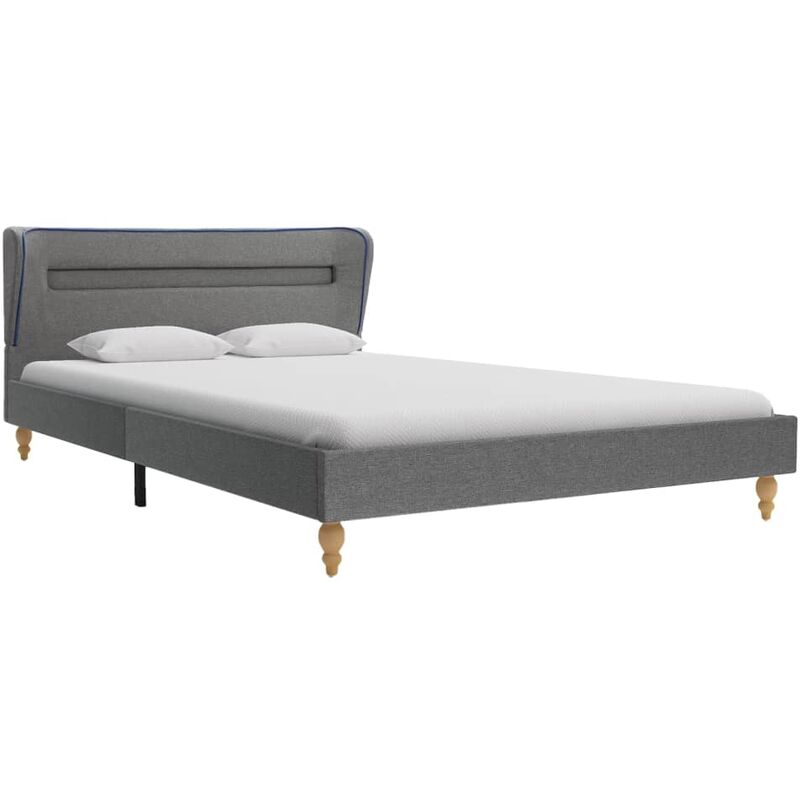 

Estructura de Cama con LED Tela Gris Claro 120x200 cm - Gris - Vidaxl
