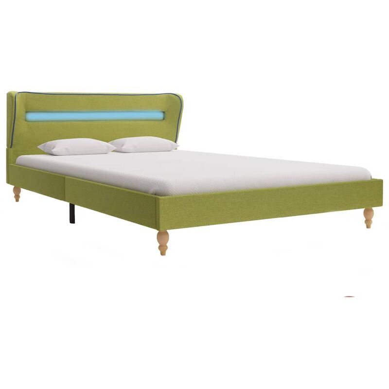

Estructura de Cama con LED Tela Verde 120x200 cm - Verde - Vidaxl