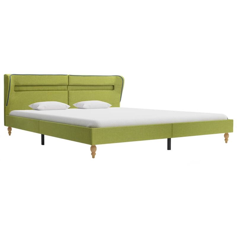 

Estructura de Cama con LED Tela Verde 180x200 cm - Verde - Vidaxl