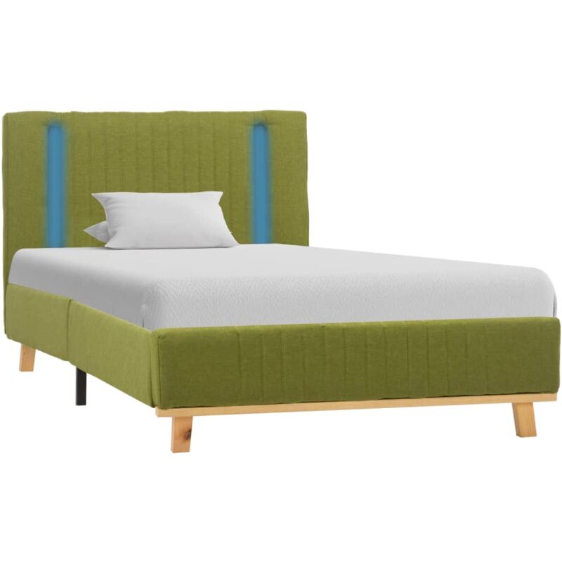 

Estructura de Cama con LED Tela Verde 100x200 cm - Verde - Vidaxl