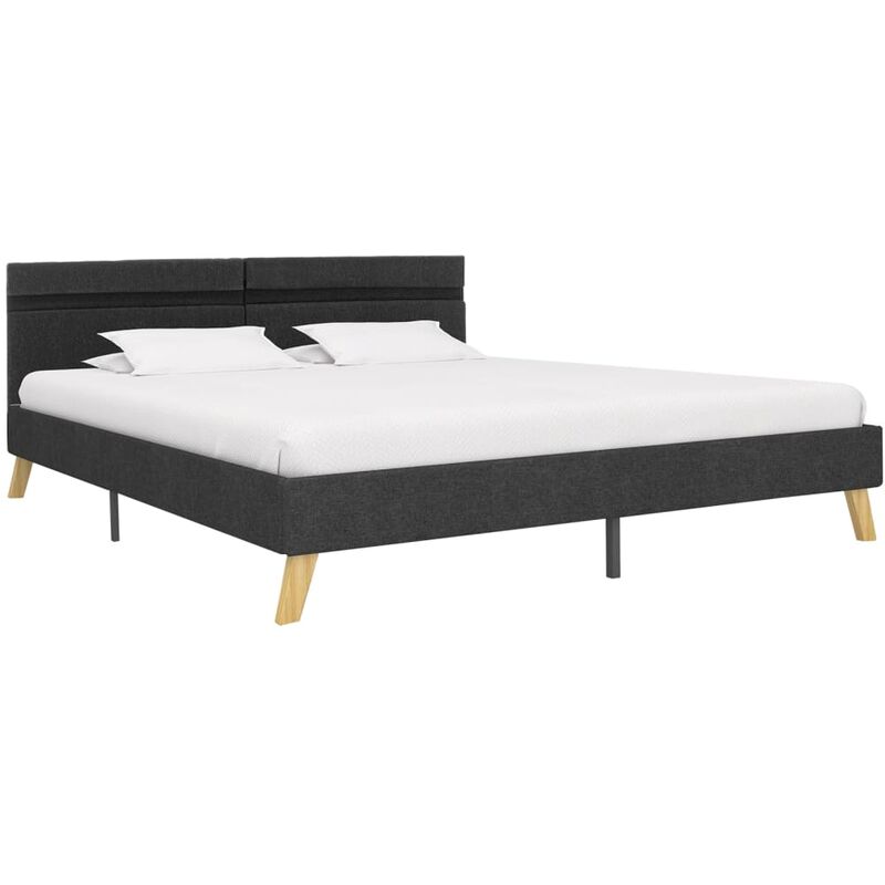 

Estructura de Cama con LED Tela Gris Oscuro 180x200 cm - Gris - Vidaxl