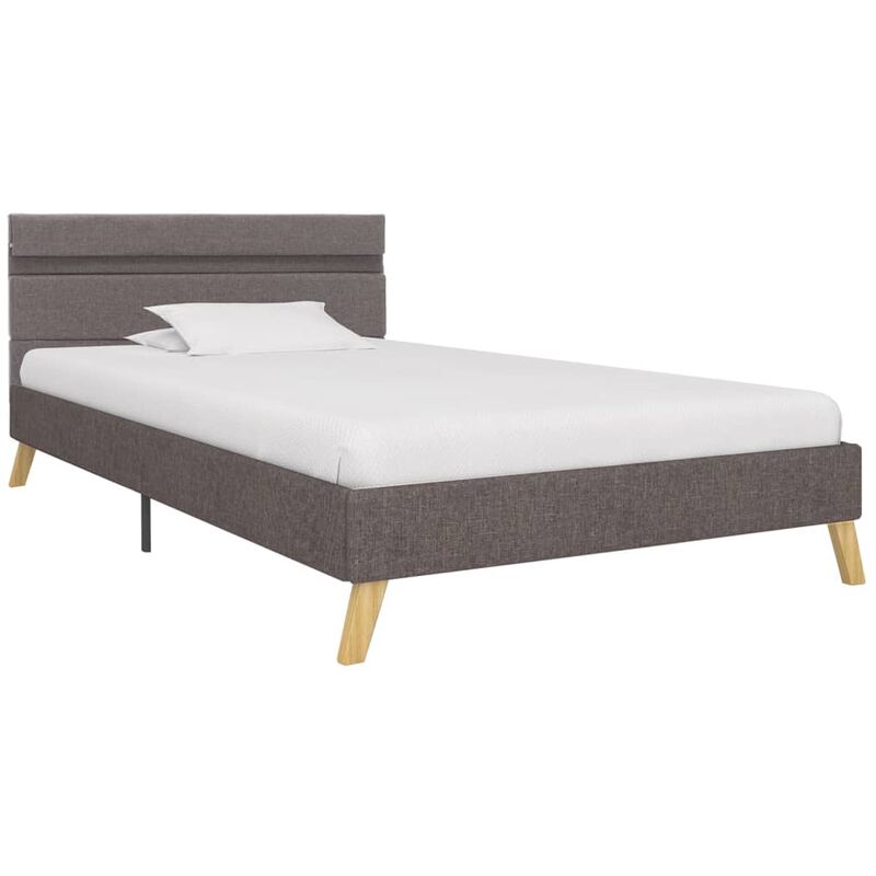 

Estructura de Cama con LED Tela Gris Claro 90x200 cm - Gris - Vidaxl