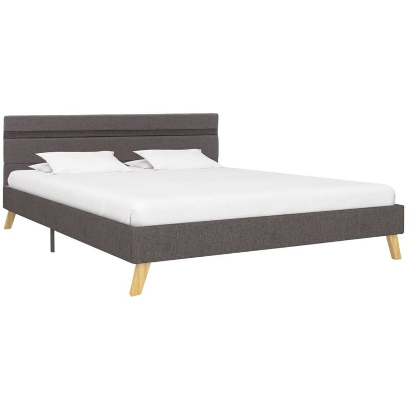

Estructura de Cama con LED Tela Gris Claro 140x200 cm - Gris - Vidaxl