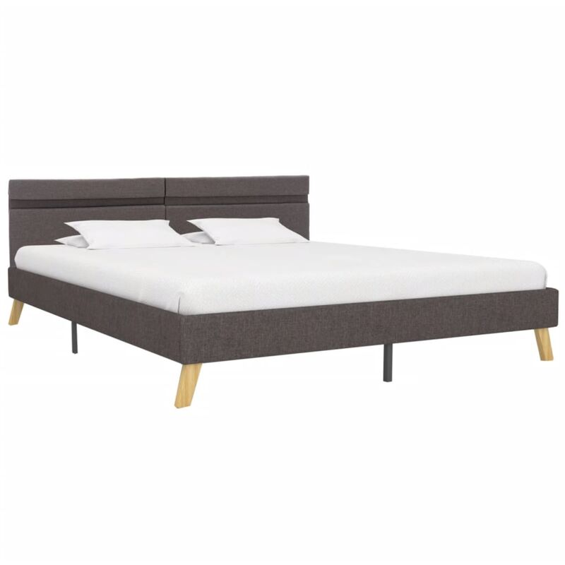 

Estructura de Cama con LED Tela Gris Claro 180x200 cm - Gris - Vidaxl