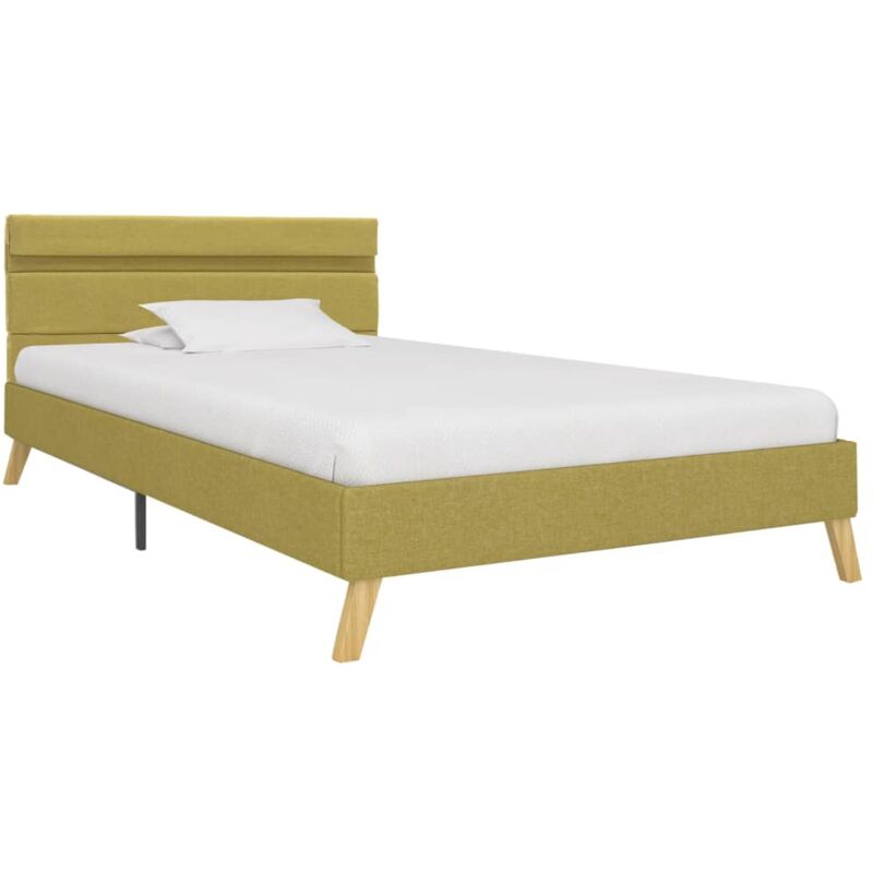 

Estructura de Cama con LED Tela Verde 90x200 cm - Verde - Vidaxl