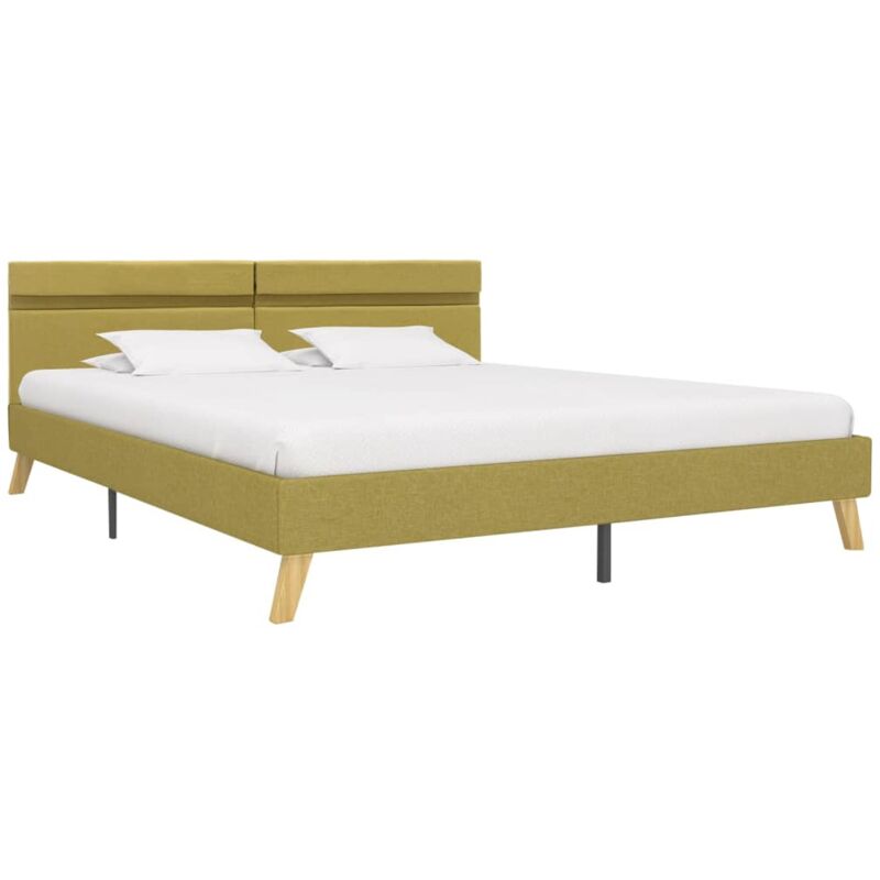 

Estructura de Cama con LED Tela Verde 180x200 cm - Verde - Vidaxl