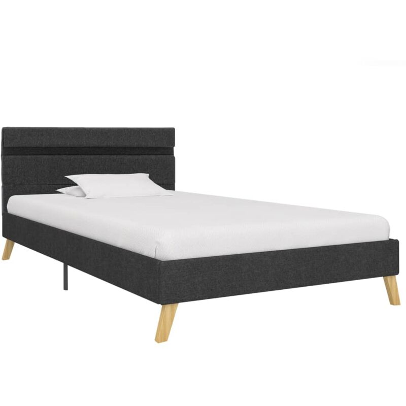 

Estructura de Cama con LED Tela Gris Oscuro 90x200 cm - Gris - Vidaxl
