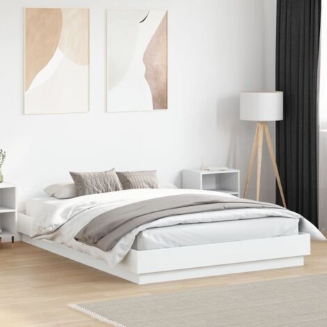 Estructura de cama con luces LED 150x200 cm