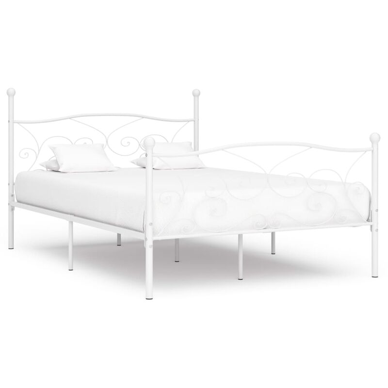 

Estructura de cama con somier metal blanco 160x200 cm - Blanco
