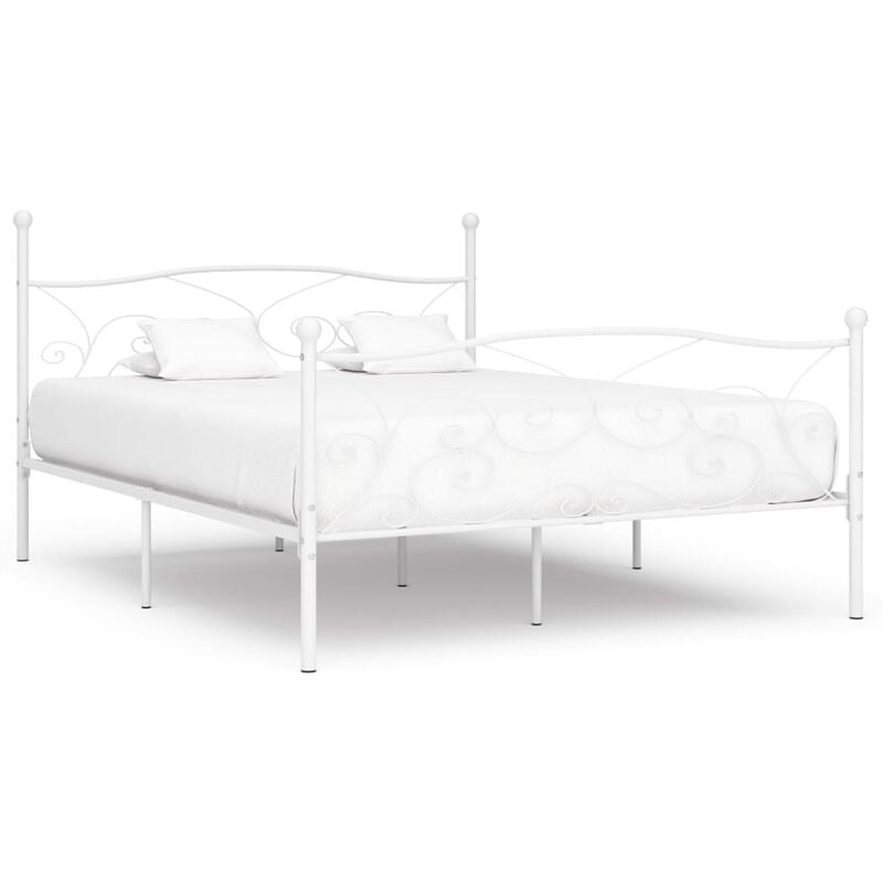 

Estructura de cama con somier metal blanco 180x200 cm