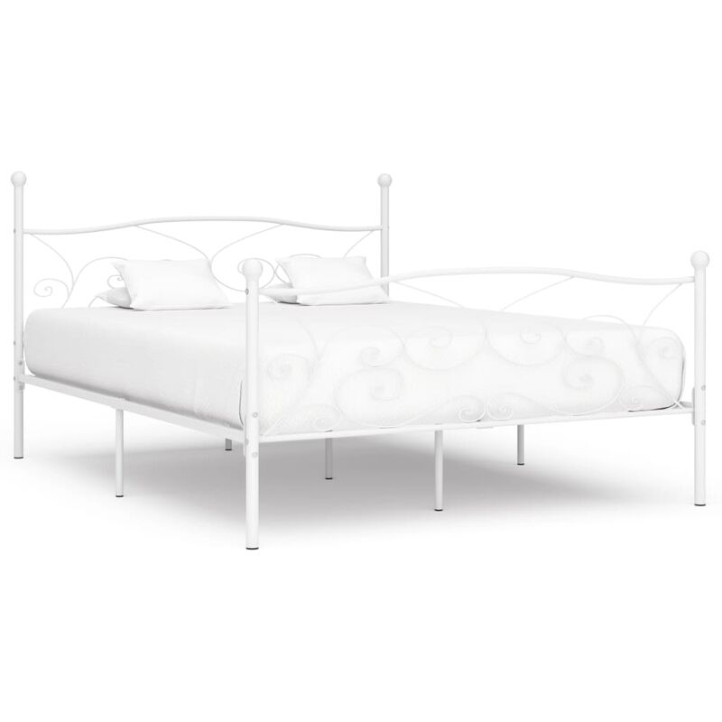 

Estructura de cama con somier metal blanco 180x200 cm - Blanco
