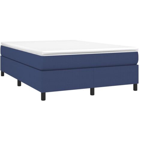 Estructura de cama con somier tela azul 140x200 cm vidaXL