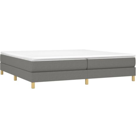 Estructura de cama con somier tela gris oscuro 200x200 cm vidaXL